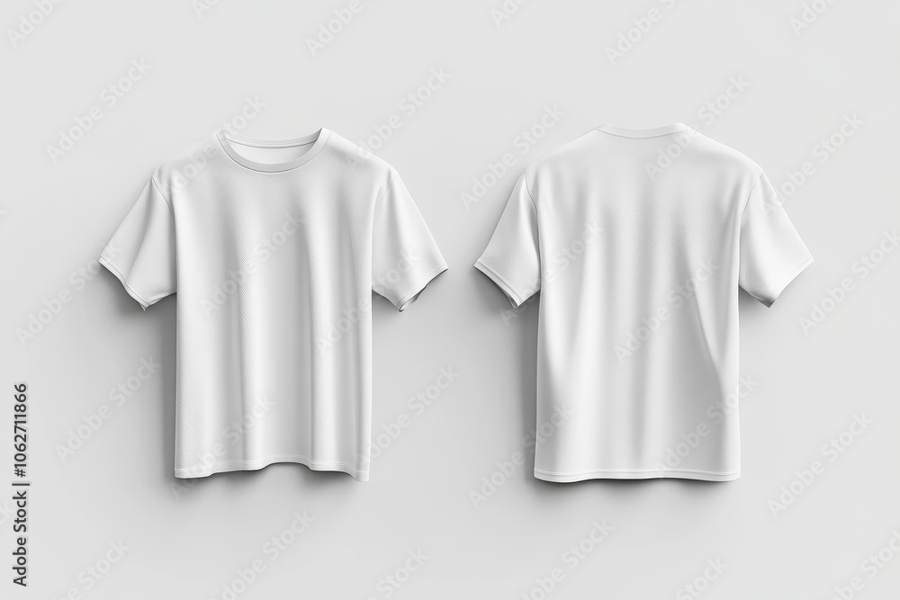 White men's classic t-shirt front and back White men's classic t-shirt front and back