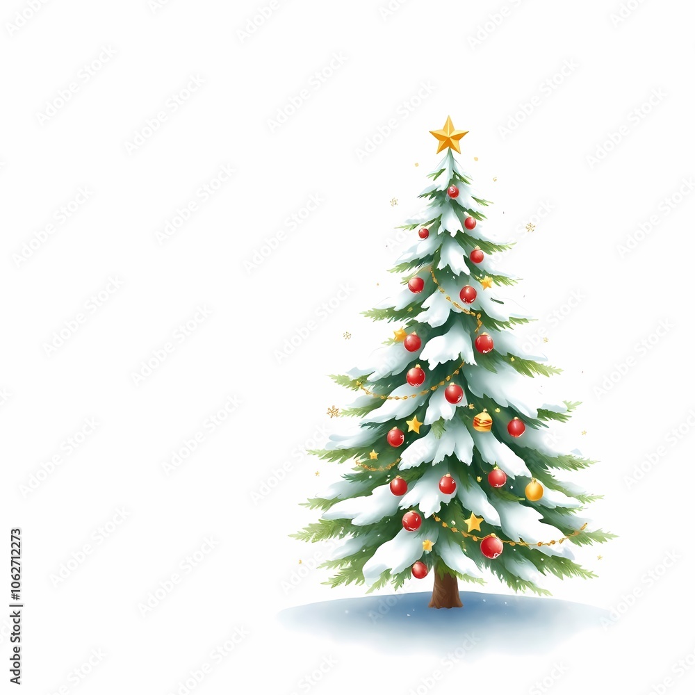 Fototapeta premium christmas tree isolated on white