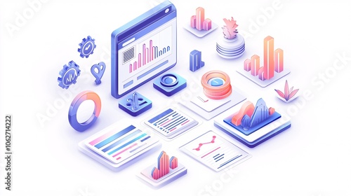 Wallpaper Mural Enhance your seo strategy with double-exposure vector illustrations for effective search optimization Torontodigital.ca