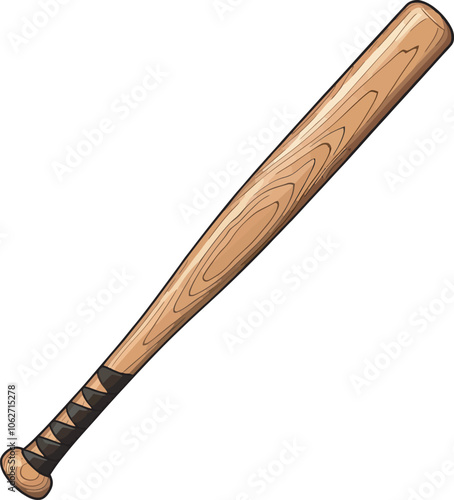 a baseball bat with a wooden handle on a white background.