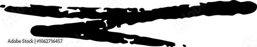 Hand drawn scribble underline made with brush stroke having rough texture
