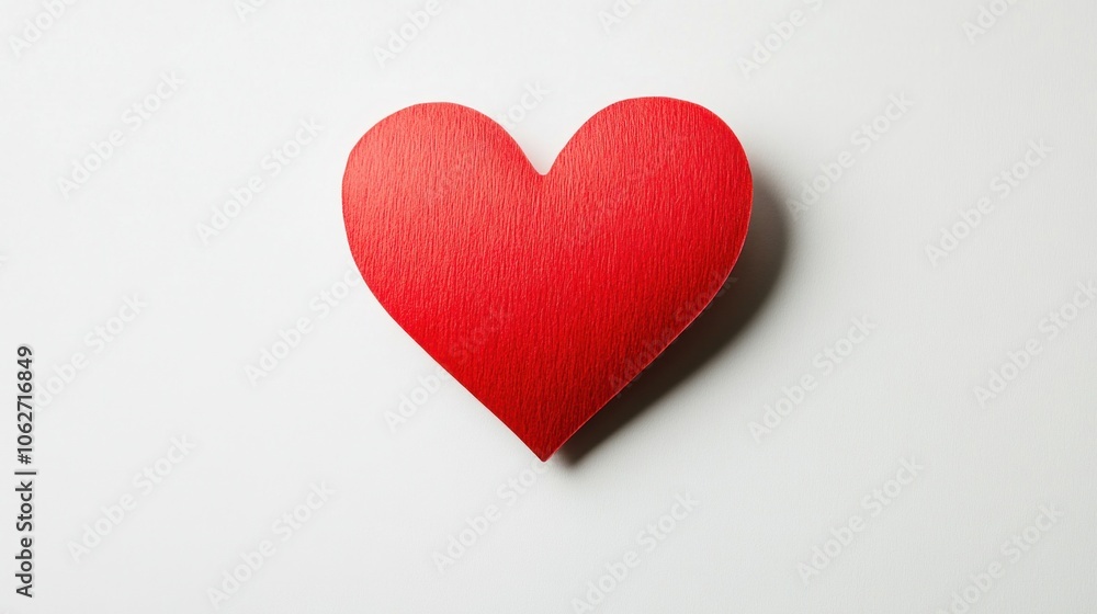Red heart sticker on white. Symbol of love. Red heart sticker on white. Symbol of love.