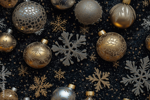 Seamless Christmas Ornaments Pattern