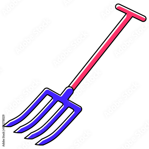 Gardening Fork Illustration