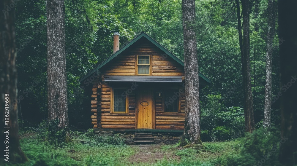 Cozy Log Cabin in a Lush Forest Setting Cozy Log Cabin in a Lush Forest Setting