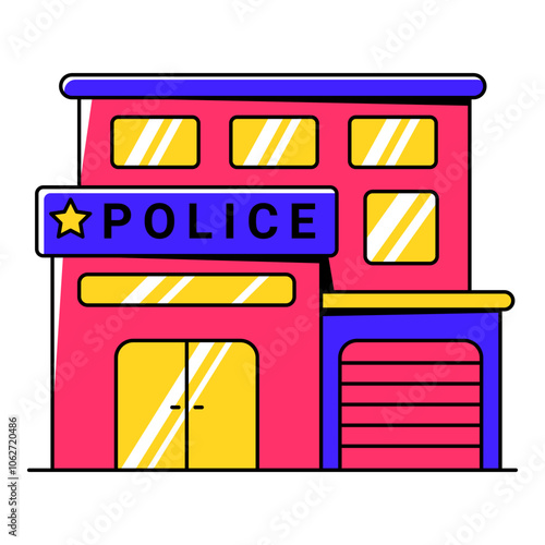 Police Station Illustration