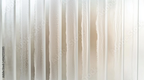 Delicate, translucent glass with gentle reeded patterns, evoking simplicity and sophistication.
