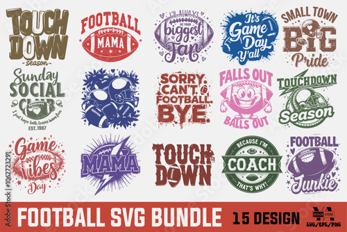 Football SVG T-shirt Design Bundle