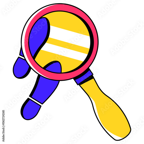 Footprints and Magnifying Glass