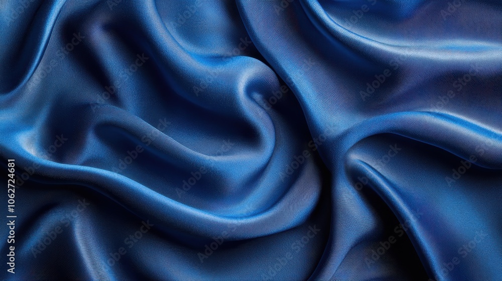 Abstract blue wavy cloth texture in ripple formation Abstract blue wavy cloth texture in ripple formation