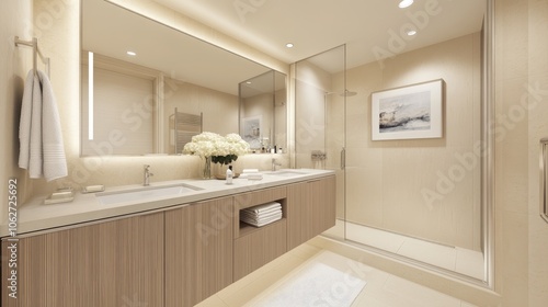 Modern Elegant Bathroom with Natural Lighting