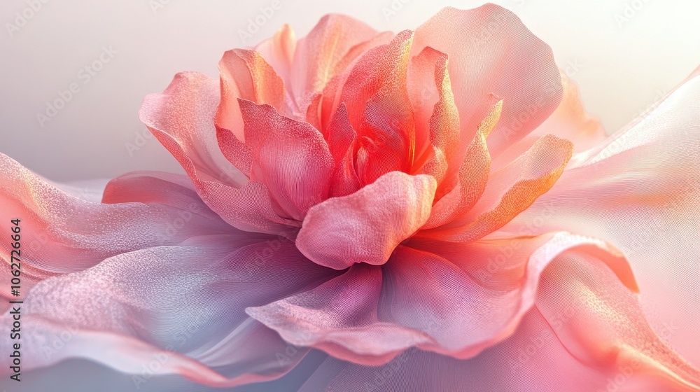 Fototapeta premium Abstract pink gradient flower