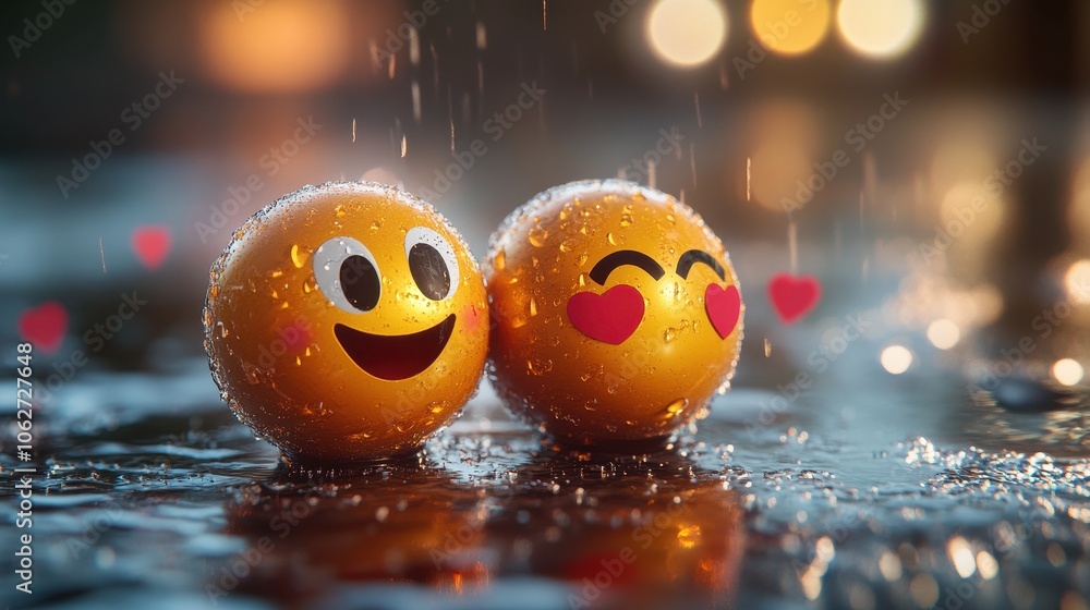 Emoji 3D In love Emoticon Emoji 3D In love Emoticon