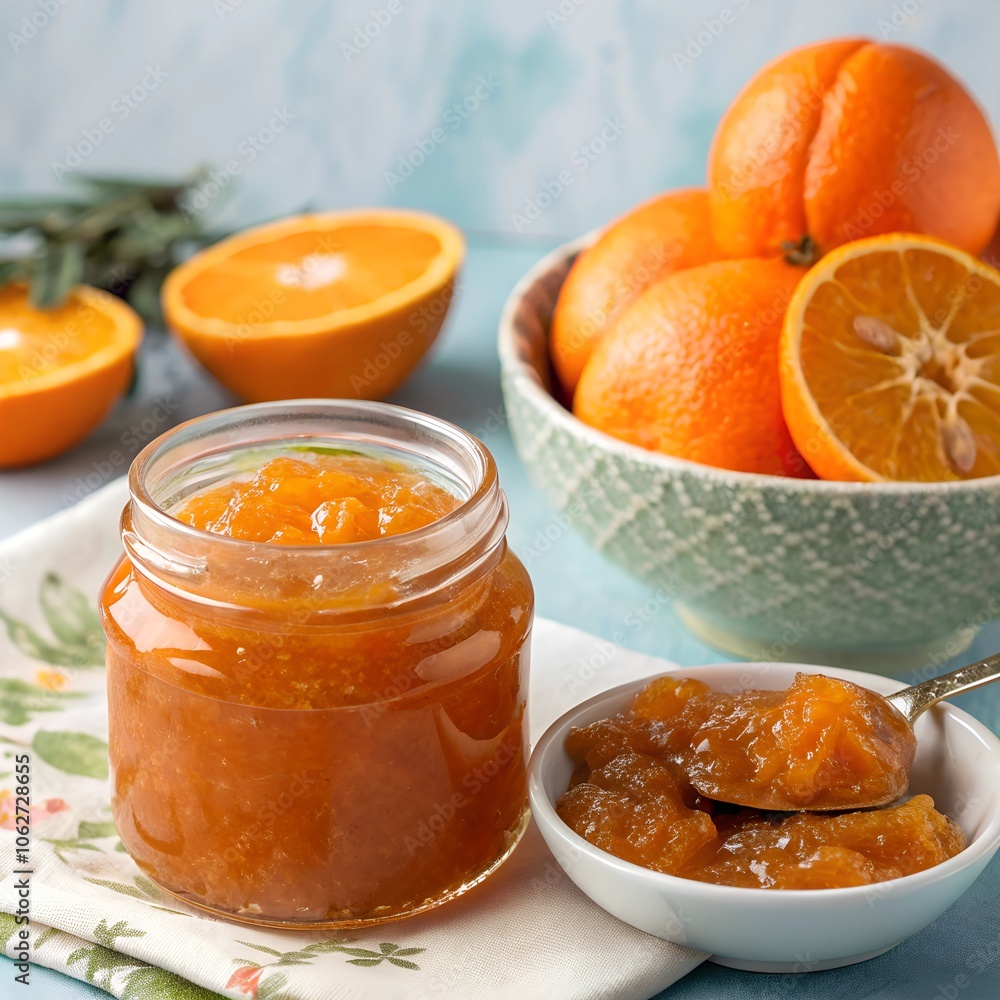 apricot jam in glass jar apricot jam in glass jar