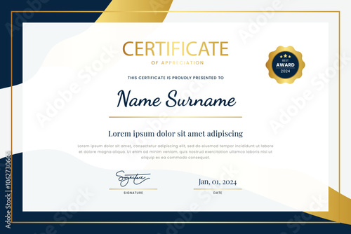 Elegan Certificate Template Design