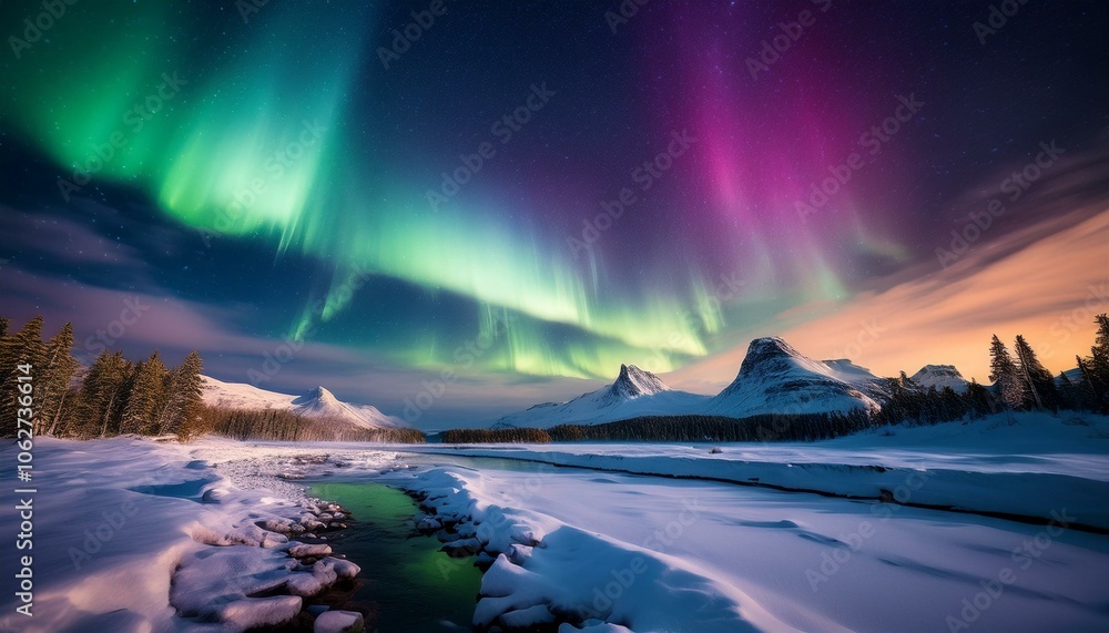 Naklejka premium Aurora borealis