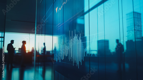 Wallpaper Mural Professional business team working on a project together in the office Using innovation economic growth charts and network connections to accompany the data. in analyzing future trends Torontodigital.ca