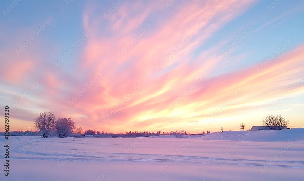 sunset in the winter-generative ai sunset in the winter-generative ai
