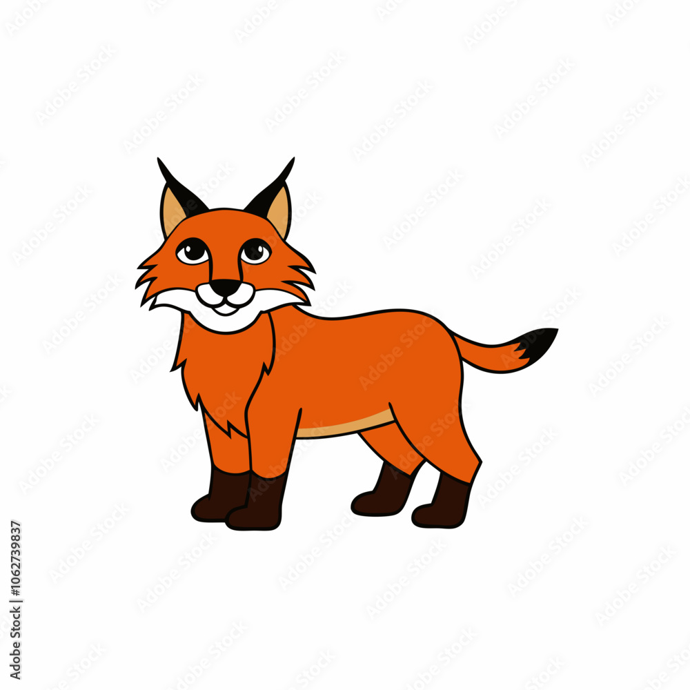 Funny Lynx cartoon vector art Funny Lynx cartoon vector art