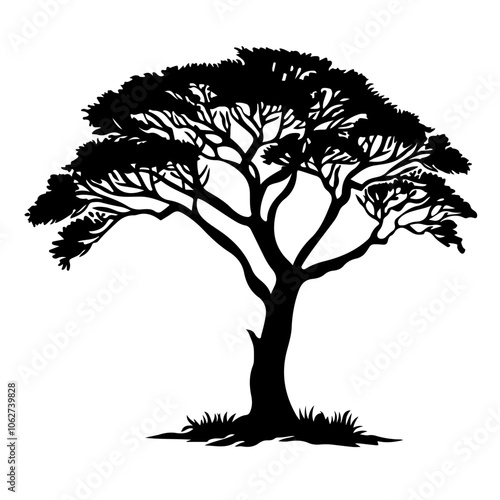 African Tree Vector Logo