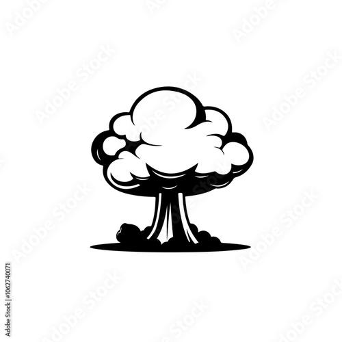 Mushroom Cloud Vector Logo