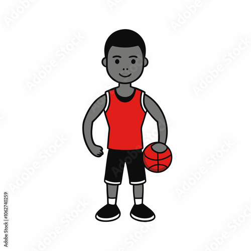 basketball player silhouette on a white background