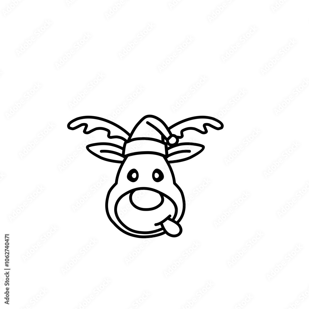 Christmas reindeer outline Christmas reindeer outline