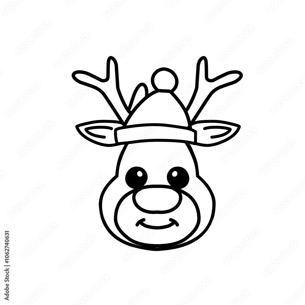 Christmas reindeer outline Christmas reindeer outline