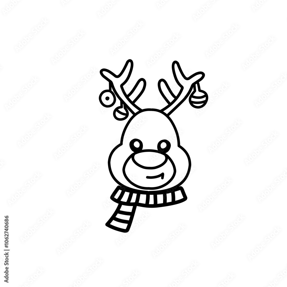 Christmas reindeer outline Christmas reindeer outline