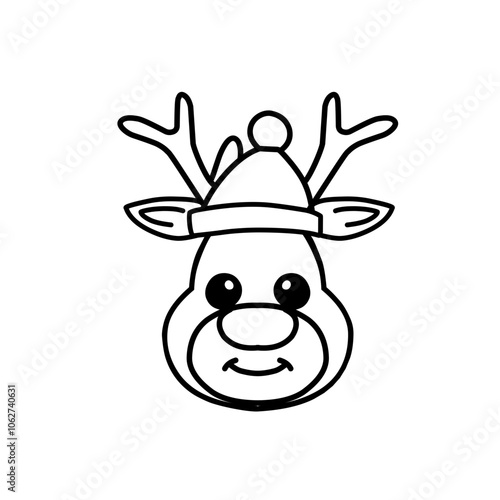 Christmas reindeer outline 