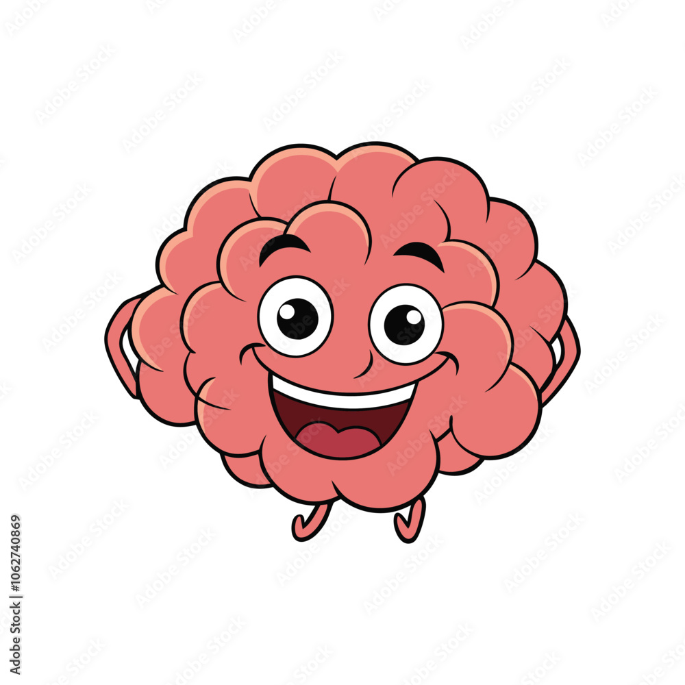 Human brain funny vector art Human brain funny vector art