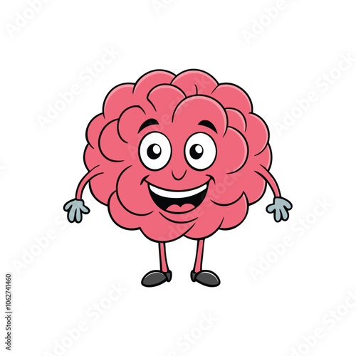 Human brain funny vector art