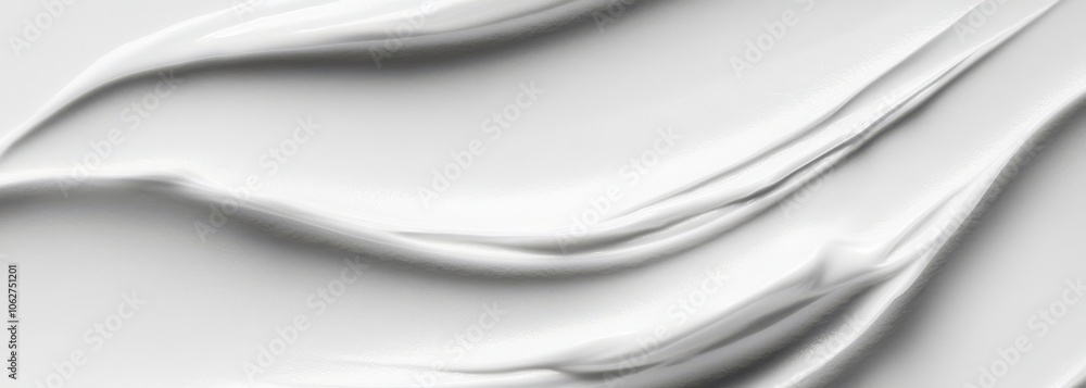 Fototapeta premium White skincare cream texture. Close up face cream