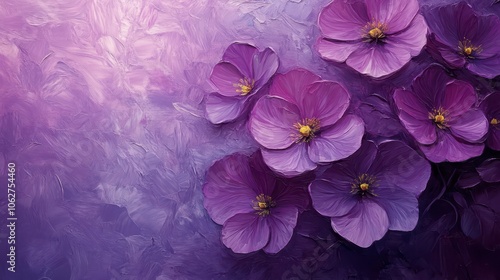 Flowers background with purple color irys flowers oil painting