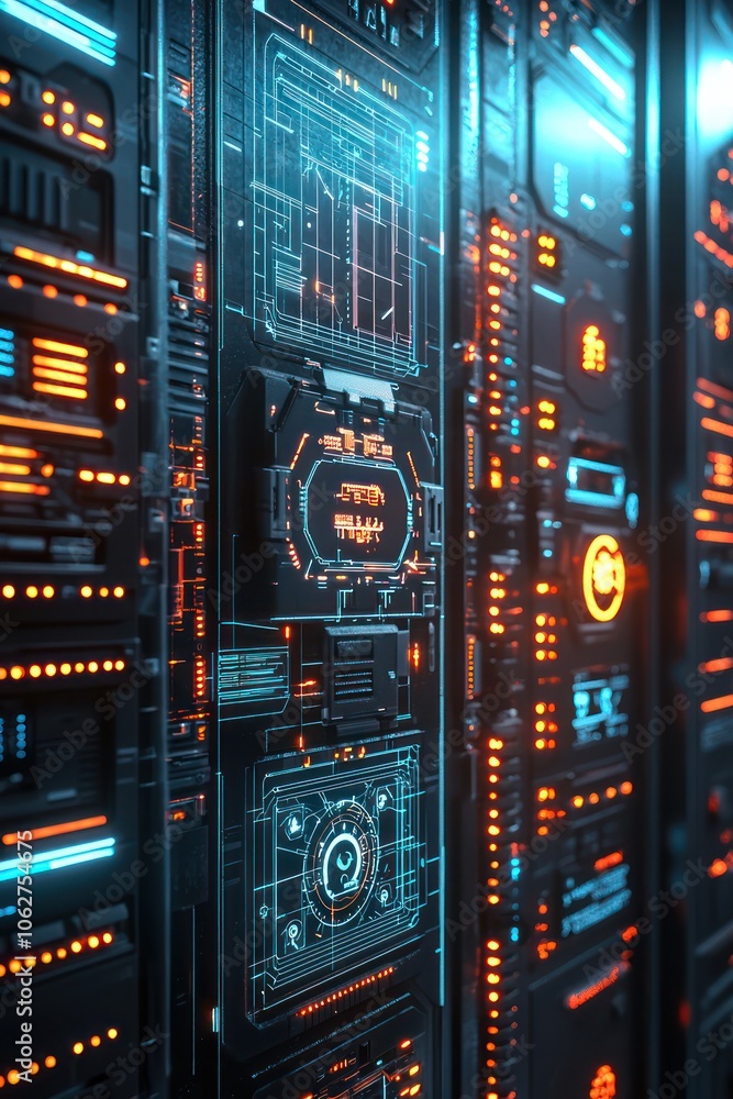 Detailed 3D rendering of a control panel for a security system, fully equipped. Detailed 3D rendering of a control panel for a security system, fully equipped.