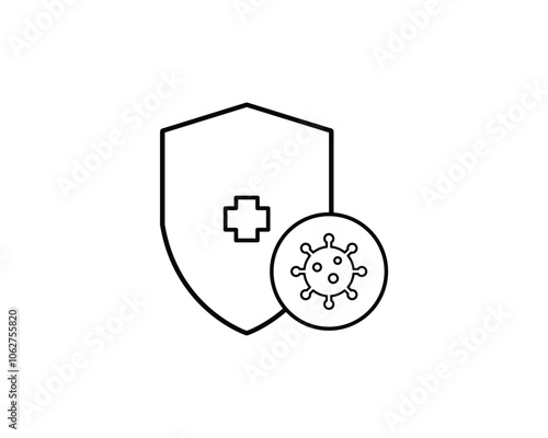 Immune system icon vector symbol design illustration