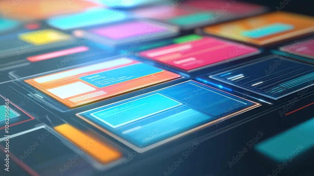 Detailed three-dimensional icon of a website interface with layout. Detailed three-dimensional icon of a website interface with layout.