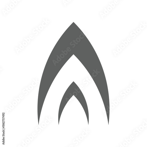 Arrow logo or A letter or Boat design or Arch design. Minimal logo design for business.