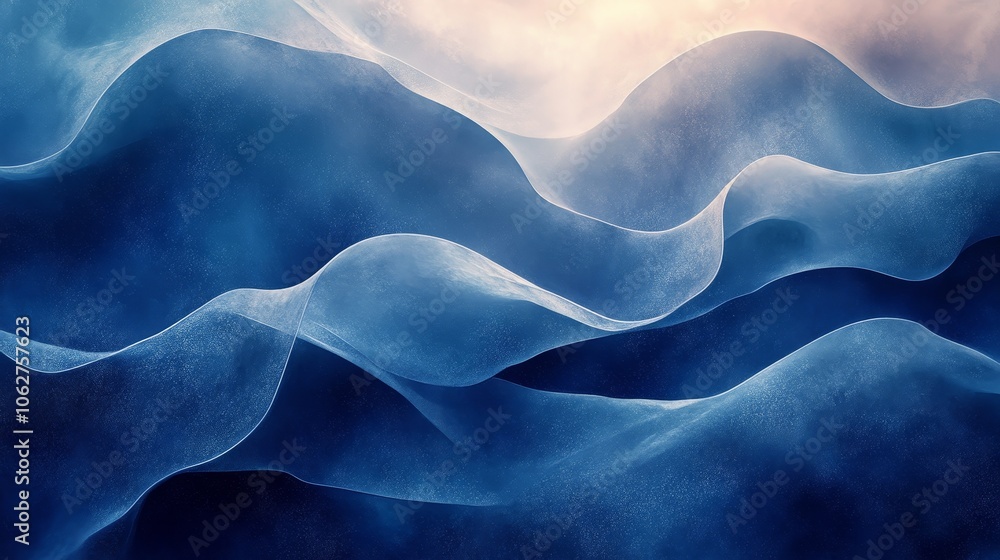 Obraz premium Enterprise abstract background with geometric patterns and cool tones, representing professionalism and reliability in the business environment, suitable for presentations, websites