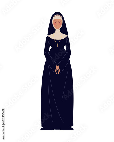 woman nun of catholic character