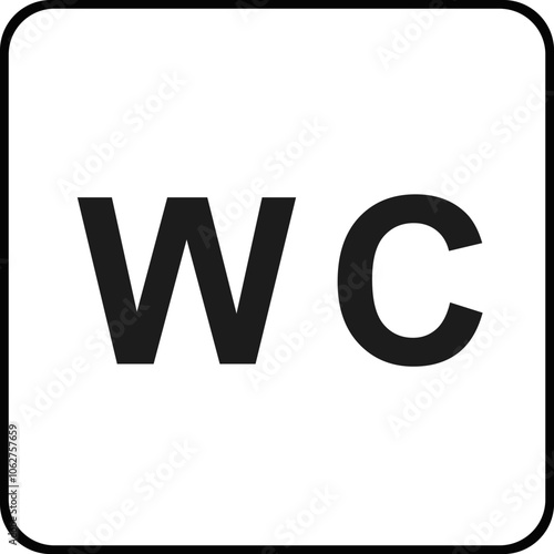Toilet sign. Mens and women's toilet.