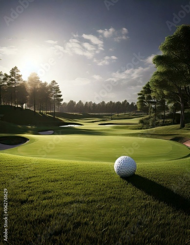 golf ball on green