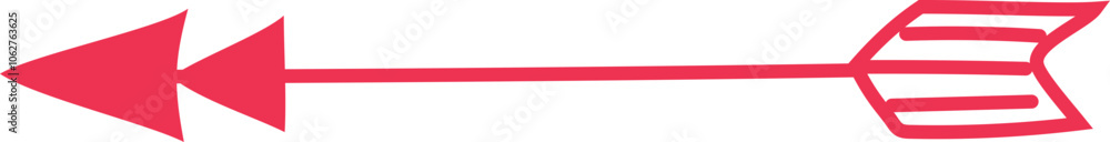 Valentine arrow on white background. Vector illustration. Valentine arrow on white background. Vector illustration.