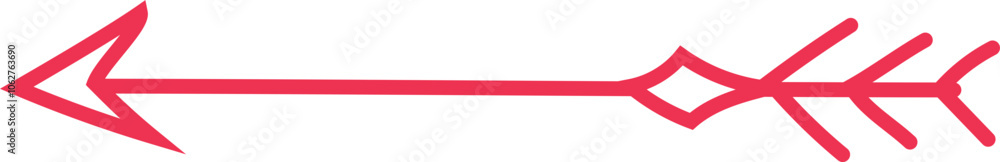 Valentine arrow on white background. Vector illustration. Valentine arrow on white background. Vector illustration.