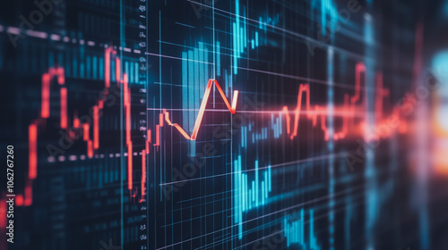 charts and graphs with statistics to innovation analyze business potential and forecast future development of companies growth.