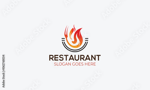 Restaurant logo design vector template