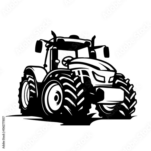 Driving Tractor Vector Logo