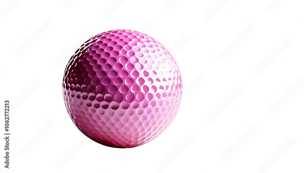 Golf ball on transparent background 