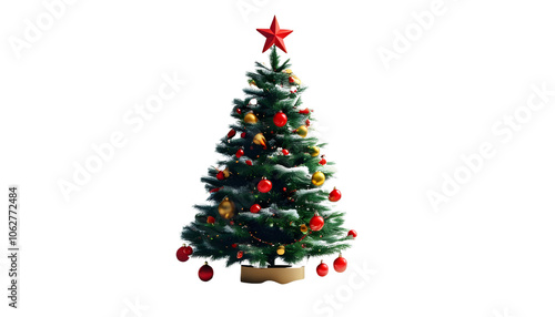 Christmas tree on top with no background
