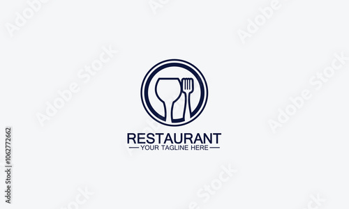 Restaurant logo design vector template